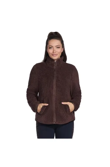 جاكيت بني بأكمام طويلة