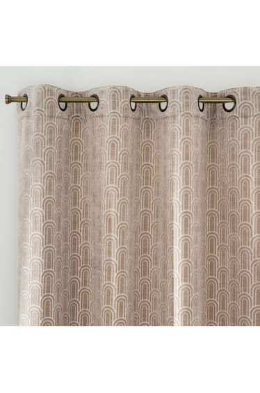 Dolce Textured Velvet Light-Filtering Eyelet Curtain