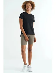TOMMY Women's relaxed crew neck T-shirt with side slits - 4