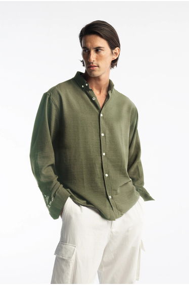 GIESTO Oversized Button-Up Long Sleeve Shirt