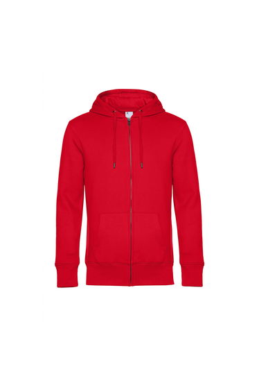 B&C Mens Full Zip Hoodie - Red