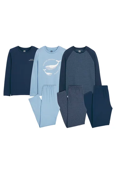 Pack of 3 Pyjamas in Cotton Jersey