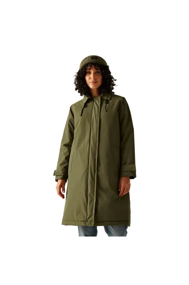 Regatta Womens/Ladies Orla Kiely Mac Waterproof Jacket - Military Green/Blue