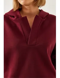 LUCCI Relaxed Fit Hooded Long Sleeve Hoodie - 1