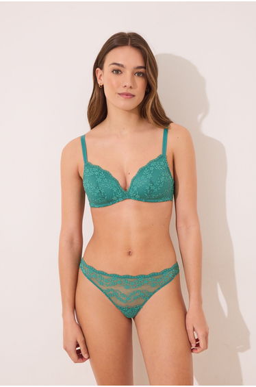Classic green lace panty