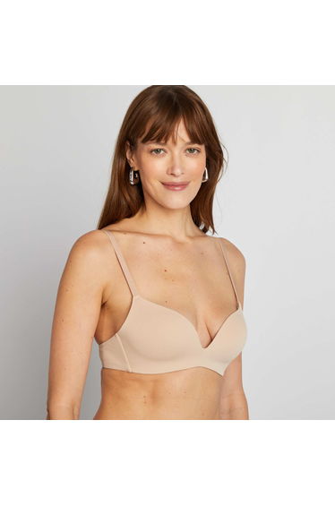 Invisible microfibre triangle bra PINK