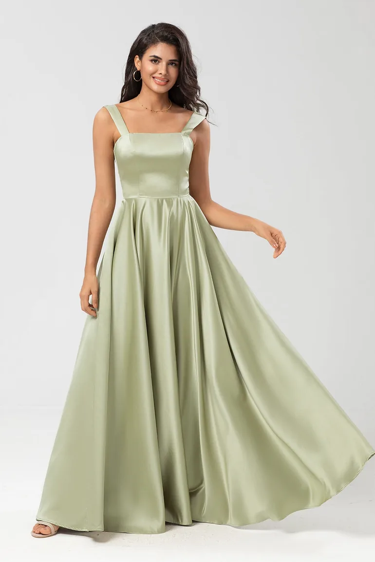 bridesmaid dress styles 2025 Flutter Sleeves Long Bridesmaid Dress with Pockets Ruched Chiffon Long –  Msikoods Official Store main image 1