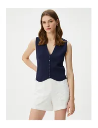 Scalloped Shorts Pocket Standard Waist - 4