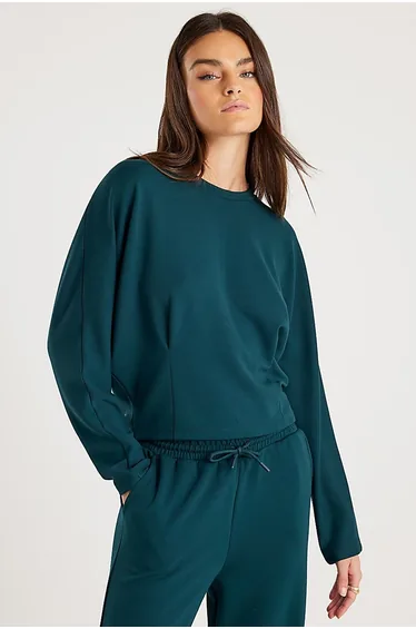 سويتشيرت بأكمام باتوينغ - أخضر