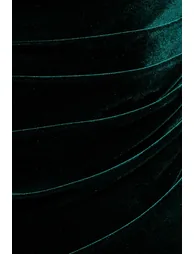 One Shoulder Velvet Maxi Dress - Emerald Green by Goddiva - 5