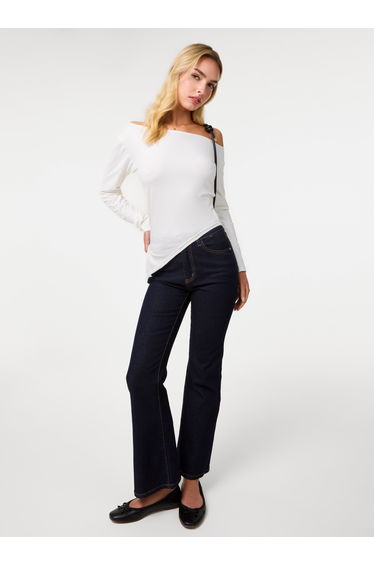 Off Shoulder Asymmetric Hem Top