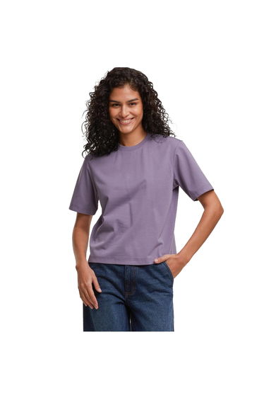 Build Your Brand Womens/Ladies Sorona Loose T-Shirt - Dusty Purple