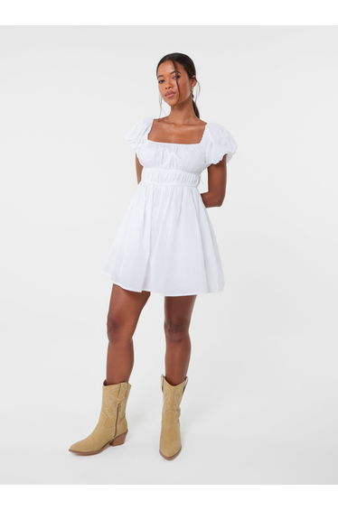 Puff Sleeve Mini Dress with Shorts