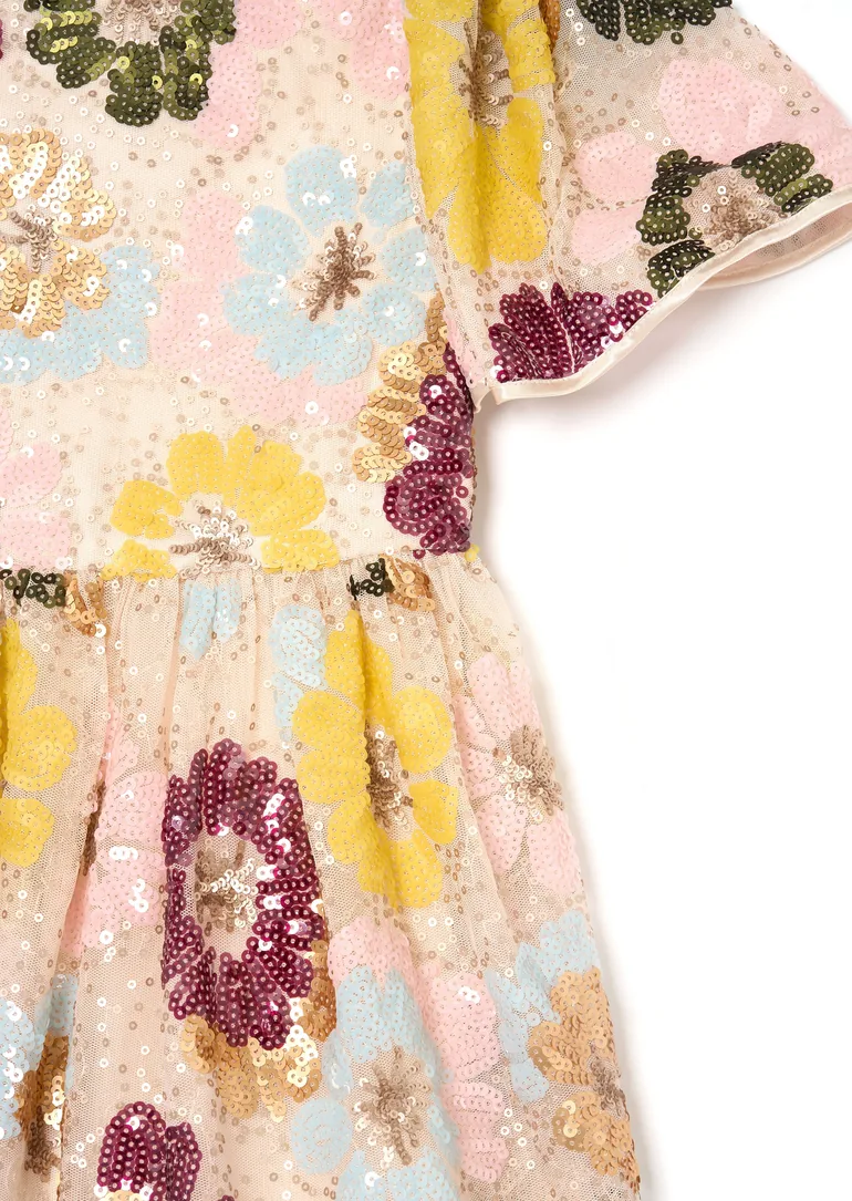 Verity Flower Sequin Dress - 6