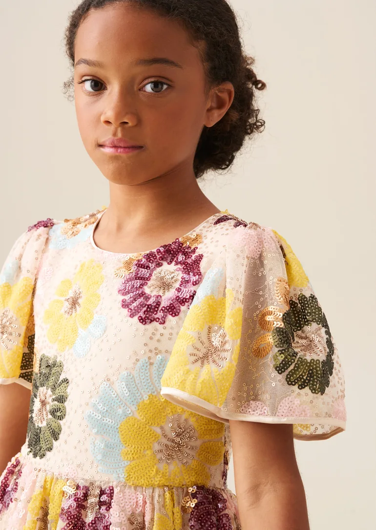 Verity Flower Sequin Dress - 3