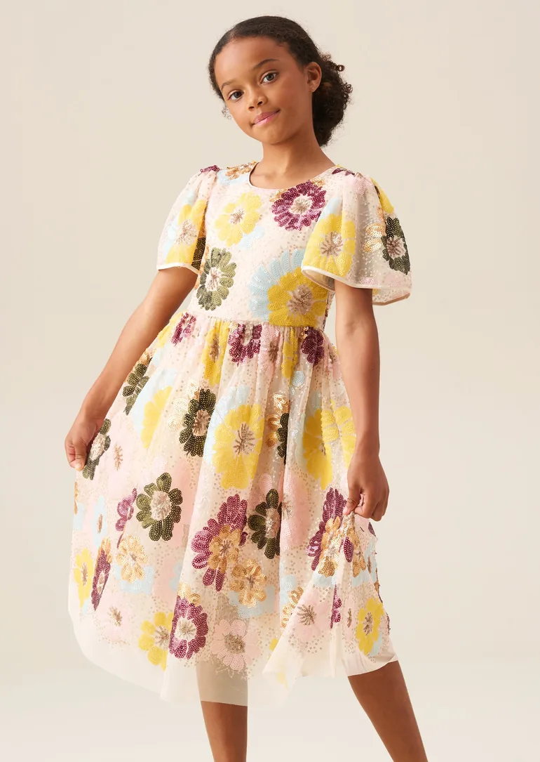 Verity Flower Sequin Dress - 1