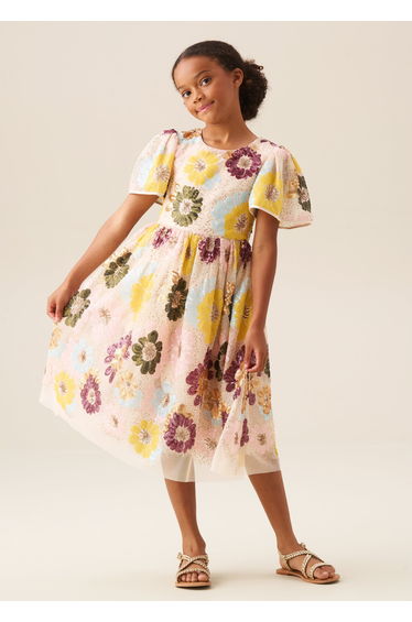 Verity Flower Sequin Dress