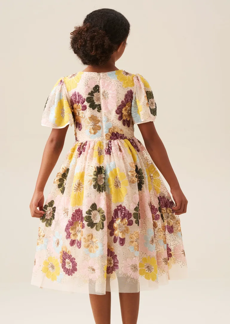 Verity Flower Sequin Dress - 2