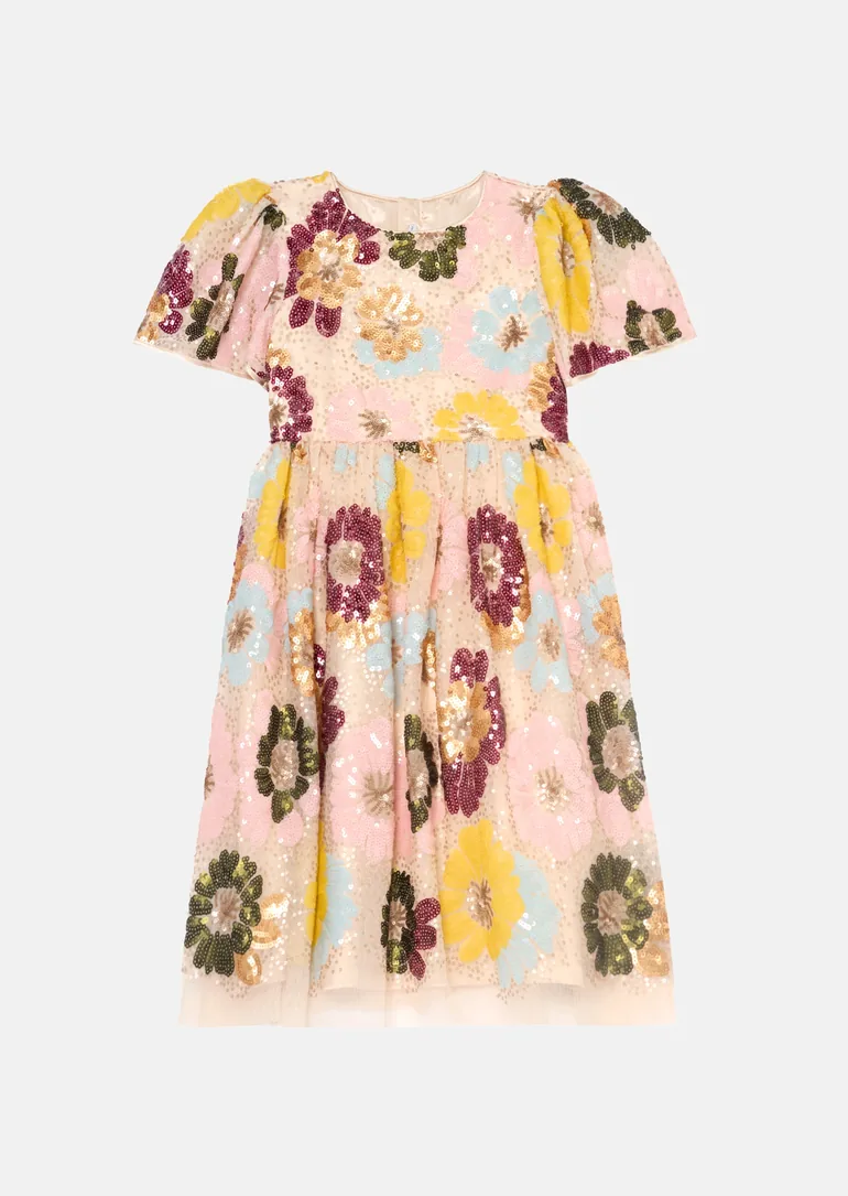 Verity Flower Sequin Dress - 4
