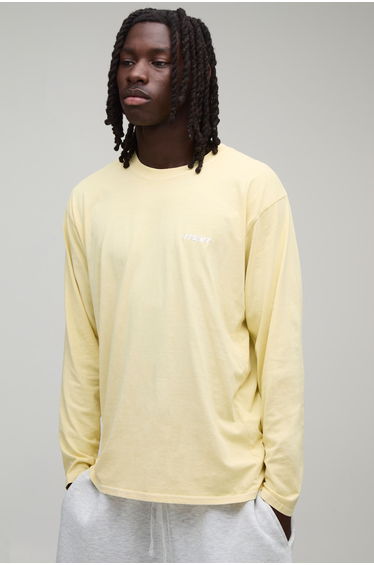 Regular Man Sport Embroidered Washed Long Sleeve T-Shirt - buttermilk