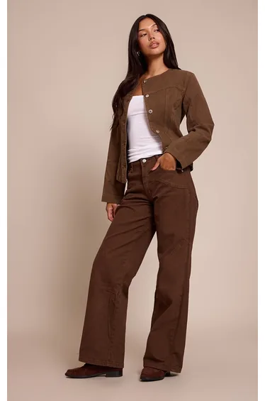 Chocolate Western Seam Detail Jeans