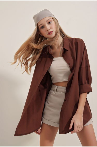 Shirt - Brown - Regular fit