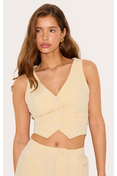 Butter Yellow Backless Waistcoat