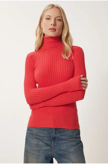 Sweater - Orange - Fitted
