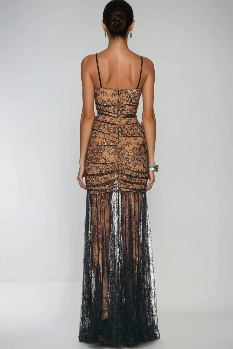 فستان اينوفير دينيم متعدد الالوان بقصة ميرمايد - 2