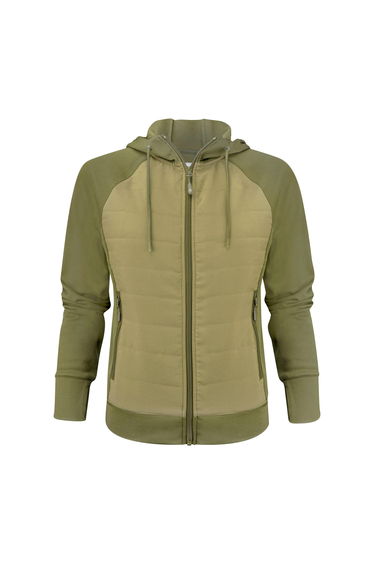 James Harvest Womens/Ladies Keyport Hooded Hybrid Jacket - Moss Green