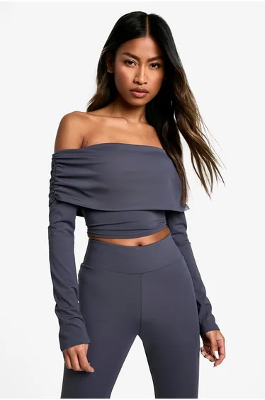 Sculpting Matte Slinky Bardot Top