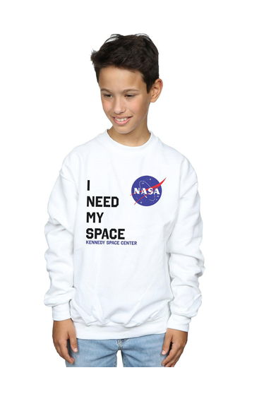 NASA Boys I Need My Space Sweatshirt - White