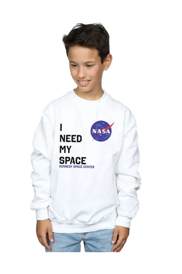 NASA Boys I Need My Space Sweatshirt - White
