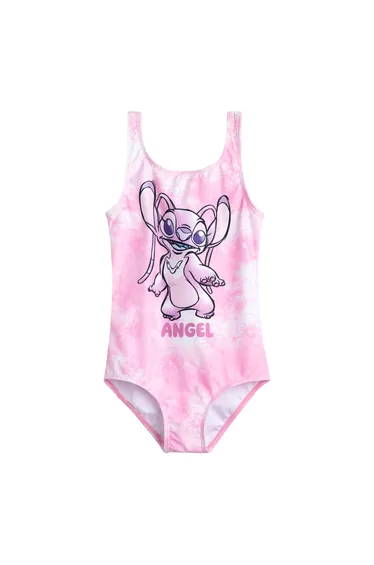 Lilo & Stitch Girls Angel One Piece Swimsuit - Pink