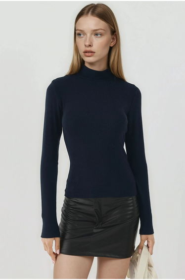 Ultra Soft Touch Slim Fit Turtleneck Knitted Top