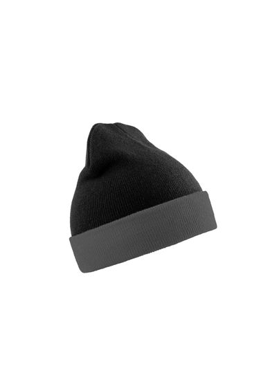 Result Genuine Recycled Unisex Adult Compass Beanie - Black/Grey