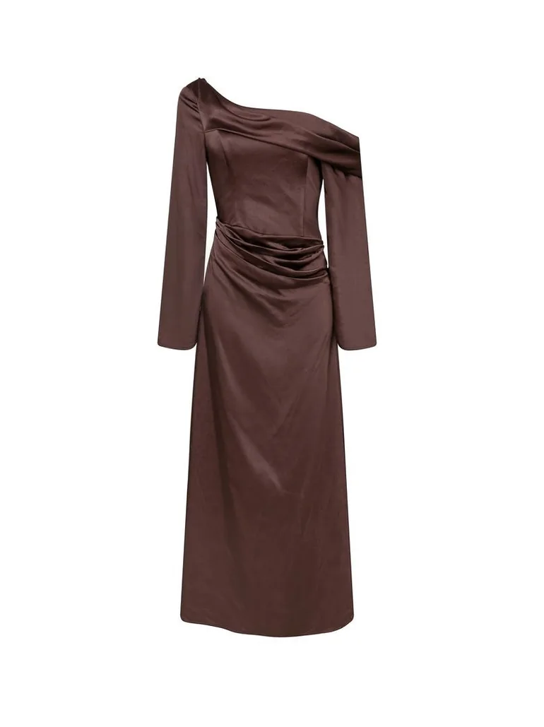 princess polly baby blue dress Kaelynn Metallic Midi Dress - Bronze