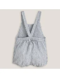 Striped Cotton Romper - 1