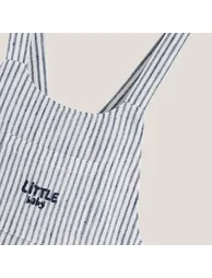 Striped Cotton Romper - 2