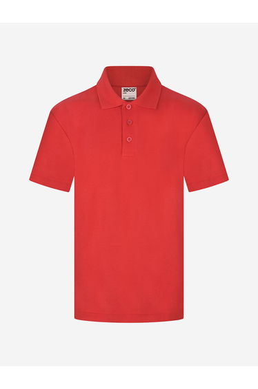Kids School Polo Shirt in Red