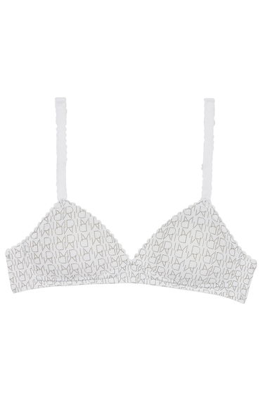 Logo Print Triangle Bra