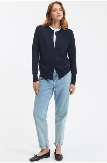 Crew Neck Cardigan