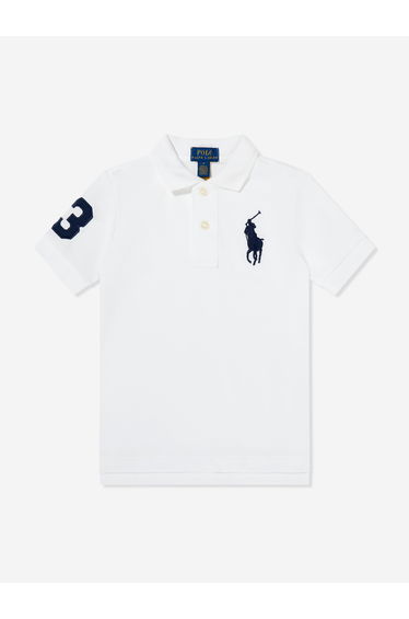 Ralph Lauren Boys Logo Polo Top in White