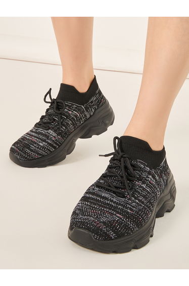 Mesh Upper Lace Up Sport Sneakers