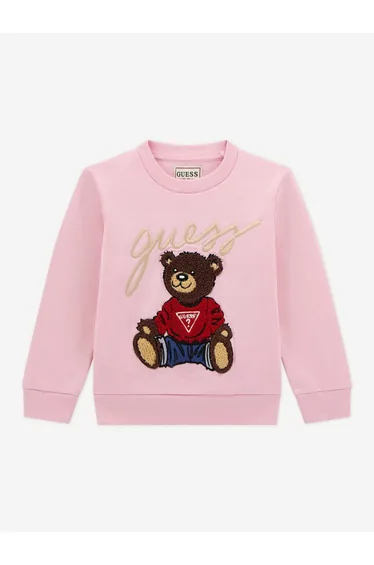 Girls Teddy Bear Sweatshirt in Pink