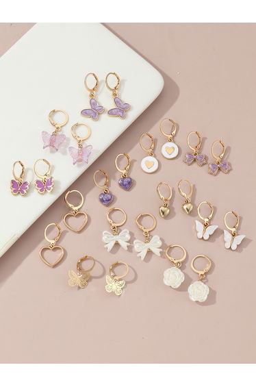 Set of 12 - Assorted Pendant Earrings