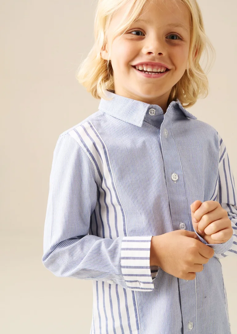 Miles Cut & Sew Stripe Shirt - 1