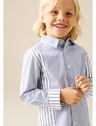 Miles Cut & Sew Stripe Shirt - 1