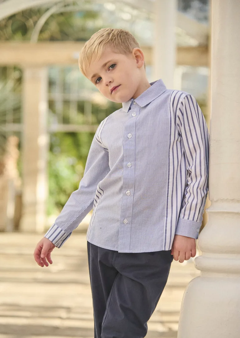 Miles Cut & Sew Stripe Shirt - 8