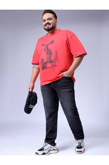 Plus Size Men Regular Fit Black Jeans